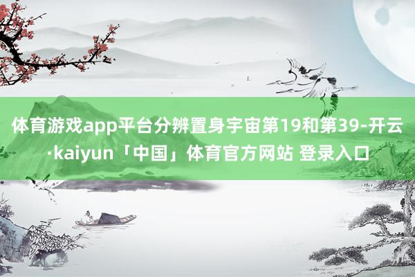 体育游戏app平台分辨置身宇宙第19和第39-开云·kaiyun「中国」体育官方网站 登录入口