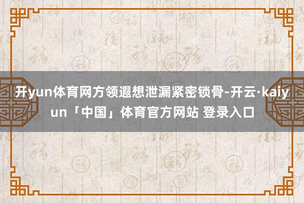 开yun体育网方领遐想泄漏紧密锁骨-开云·kaiyun「中国」体育官方网站 登录入口